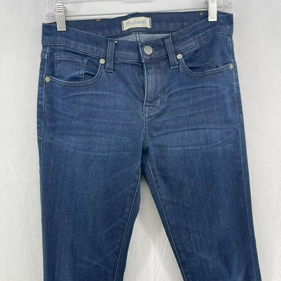 Madewell Jeans Women's Sz 26 Blue Medium Wash Skinny Skinny Ankle Zip Stretch - Picture 10 of 14